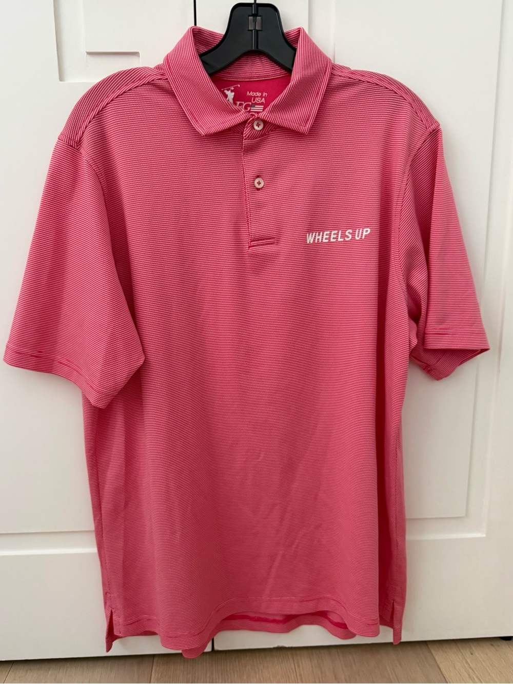 Men's Pink / Red Polo Shirt -Golf Shirt